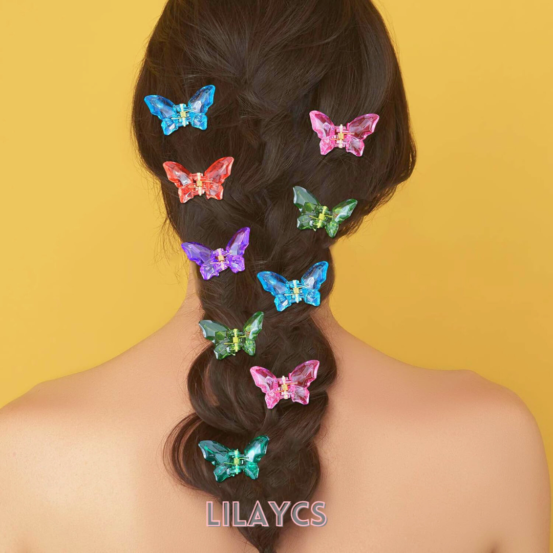 24 Pieces Girls Clear Butterfly Hair Clips - Beautiful Hair Accessories for Girls and Women