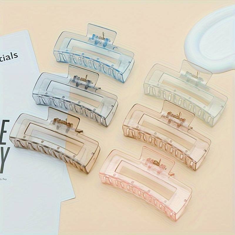 Transparent Elegance: Non-Slip Hair Claw Clips for Women – French Aesthetic Hair Accessories