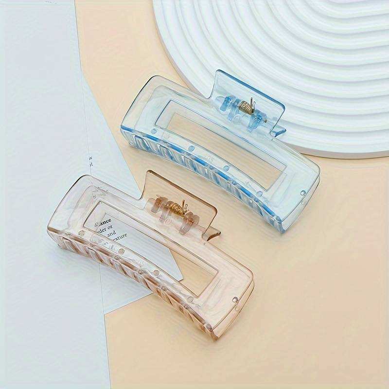 Transparent Elegance: Non-Slip Hair Claw Clips for Women – French Aesthetic Hair Accessories