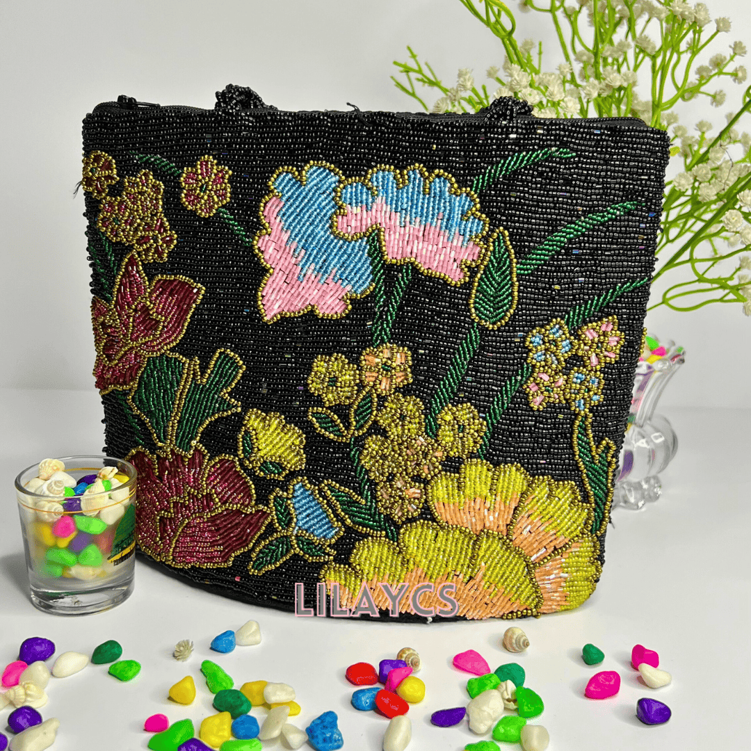 Midnight Bead Elegance Bag