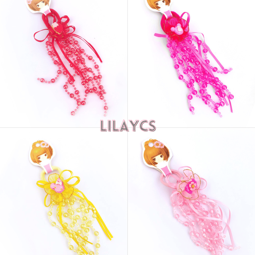 Hanging Beads Hair Rubber Band - Kids Long Tail Crystal Hair Ponies