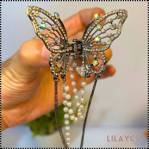 Luxury Butterfly Pearl Hair Claws - Premium Hair Accessories in Pakistan