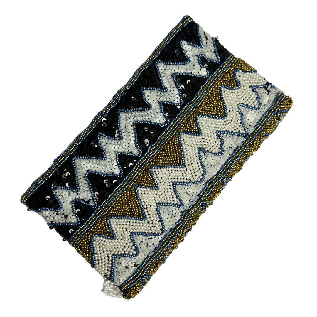 White and Black Handmade Clutch