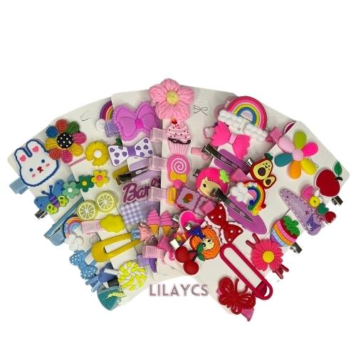 14 PCS Cute Rainbow Hair Pins - 1 Card - Kids