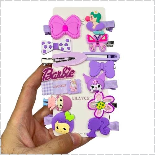 14 PCS Cute Rainbow Hair Pins - 1 Card - Kids