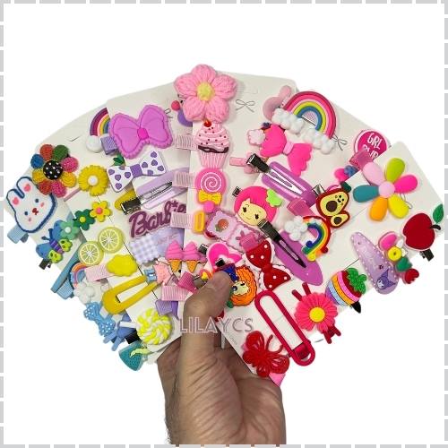 14 PCS Cute Rainbow Hair Pins - 1 Card - Kids