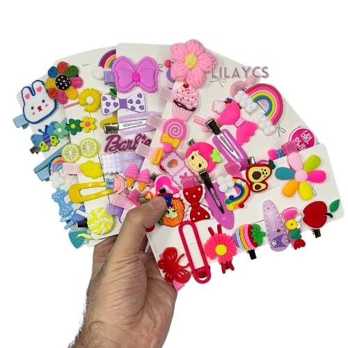 14 PCS Cute Rainbow Hair Pins - 1 Card - Kids