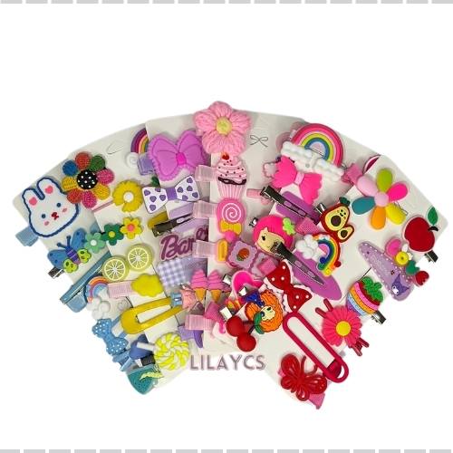 14 PCS Cute Rainbow Hair Pins - 1 Card - Kids