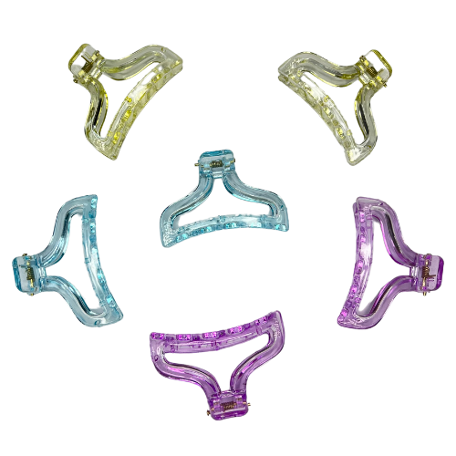 Clear Hair Claw Clips, Non Slip Hair Clips for Women Big Transparent Banana Hair Barrettes for Women Girls French Aesthetic Hair Accessories