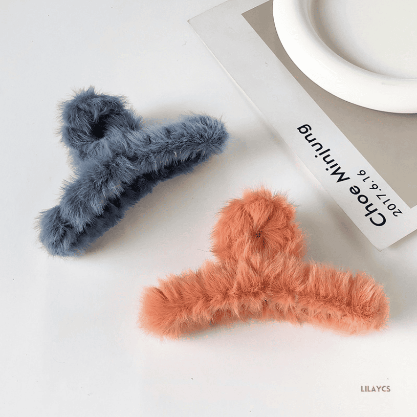 Furry Shark Hair Clip - Solid Color Barrette for Stylish Hair Accessorizing