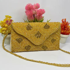 Radiant Elegance - Golden Bag and Wallet