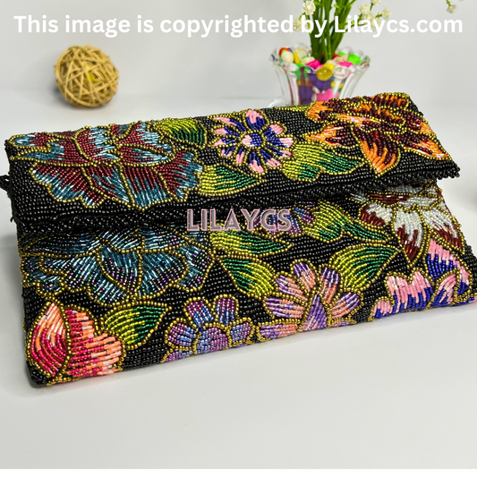 Garden Party Multi-Flowers Clutch