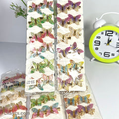 2 pcs - Butterfly Kids Cute Fancy Pins - Adorable Set of 2 on a Single Charming Card
