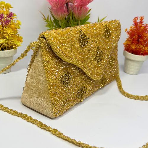 Radiant Elegance - Golden Bag and Wallet