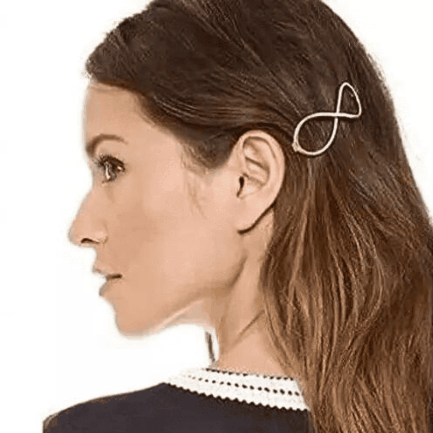 Stylish Geometric Metal Hair Clips Set - Pack of 6 Silver Barrettes by Homeoculture