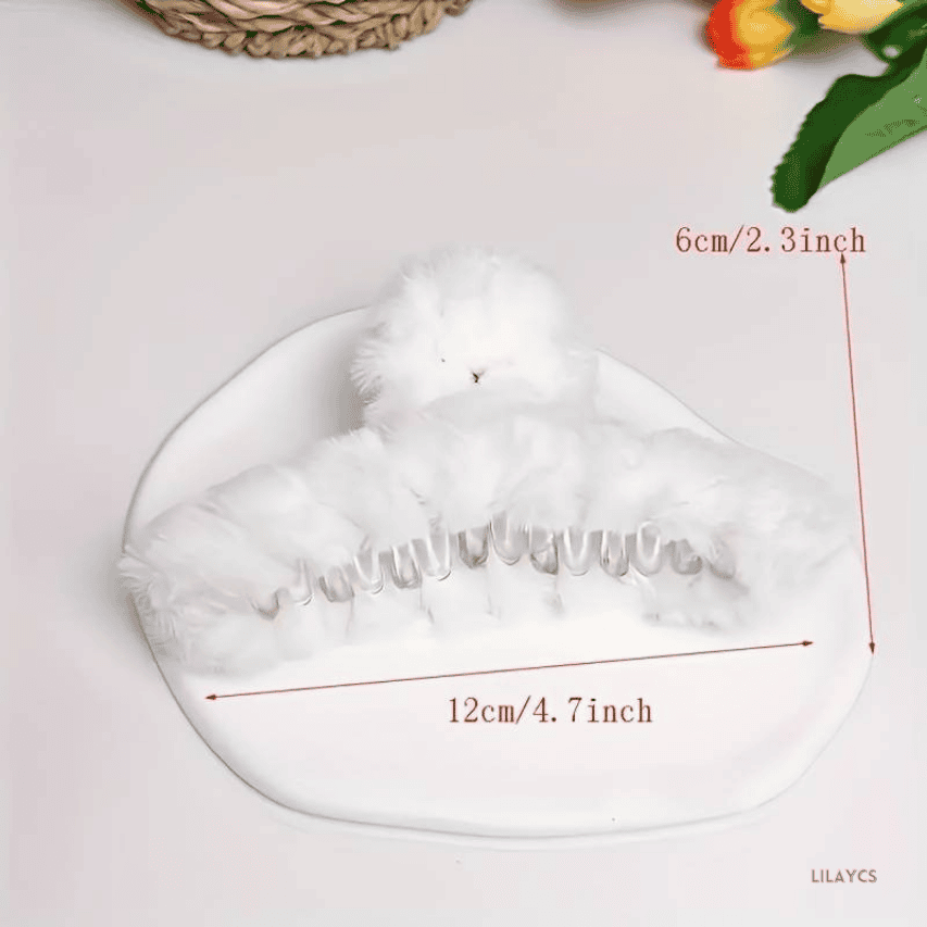 Furry Shark Hair Clip - Solid Color Barrette for Stylish Hair Accessorizing