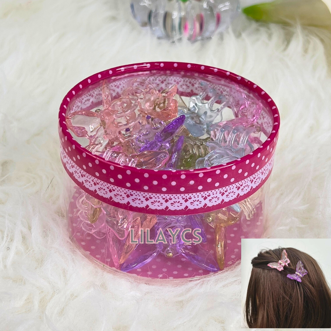 24 Pieces Girls Clear Butterfly Hair Clips - Beautiful Hair Accessories for Girls and Women