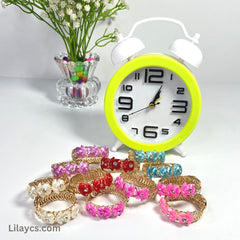 Box Price - 12 Piece Gold Cute Girls Kids Metal Gold Color Jewelry Sets in a Beautiful Bracelet Box