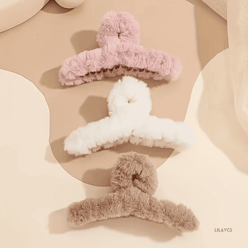 Furry Shark Hair Clip - Solid Color Barrette for Stylish Hair Accessorizing