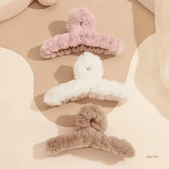 Furry Shark Hair Clip - Solid Color Barrette for Stylish Hair Accessorizing