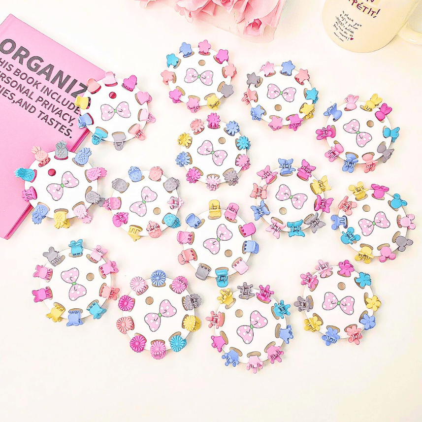 Random 10 PCS - Korean Style Hair Clip Set: 10PCS Mini Hair Clips for Girls - Perfect Birthday Gift and Hair Accessories