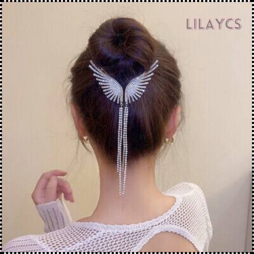 Pearl Butterfly Tassel Hair Clip - Korean Style Joora Wings