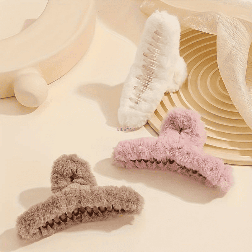 Furry Shark Hair Clip - Solid Color Barrette for Stylish Hair Accessorizing