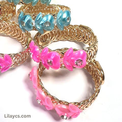 Box Price - 12 Piece Gold Cute Girls Kids Metal Gold Color Jewelry Sets in a Beautiful Bracelet Box