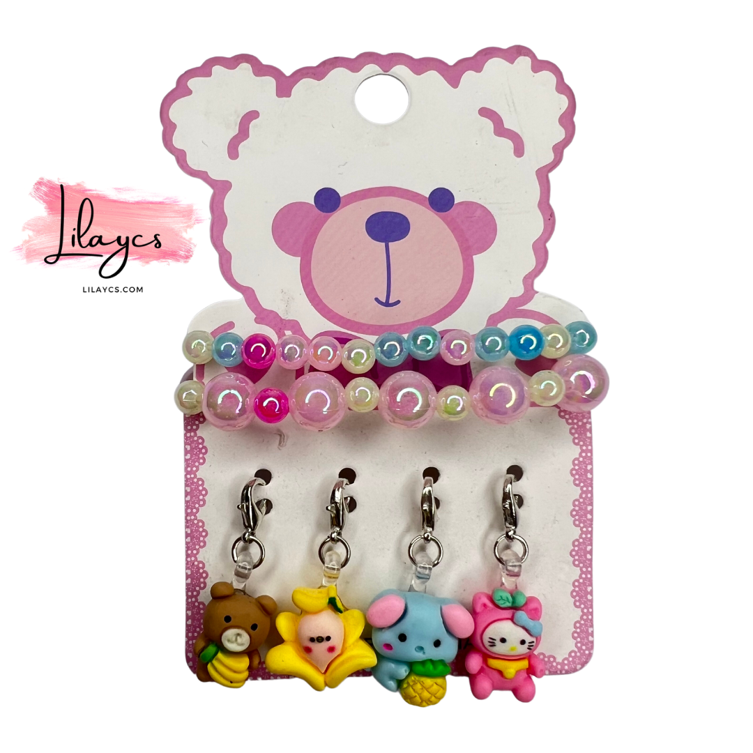 Kids Cute Bear Bracelet Card - 6PCS in 1 Card