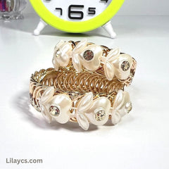 Box Price - 12 Piece Gold Cute Girls Kids Metal Gold Color Jewelry Sets in a Beautiful Bracelet Box