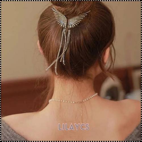 Pearl Butterfly Tassel Hair Clip - Korean Style Joora Wings