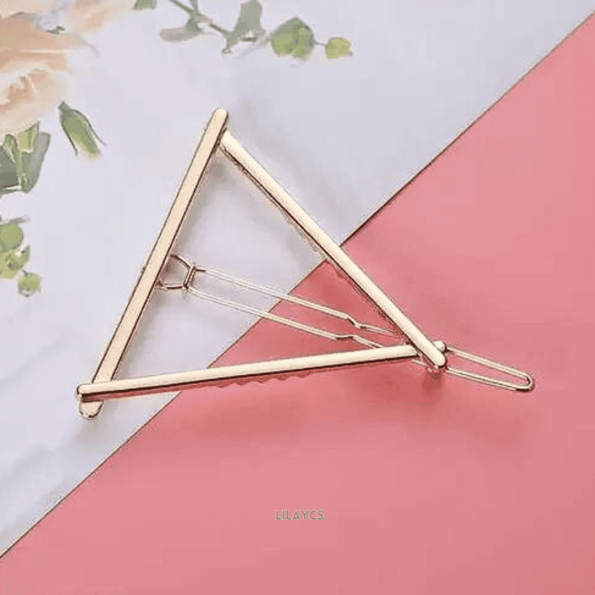 Stylish Geometric Metal Hair Clips Set - Pack of 6 Silver Barrettes by Homeoculture