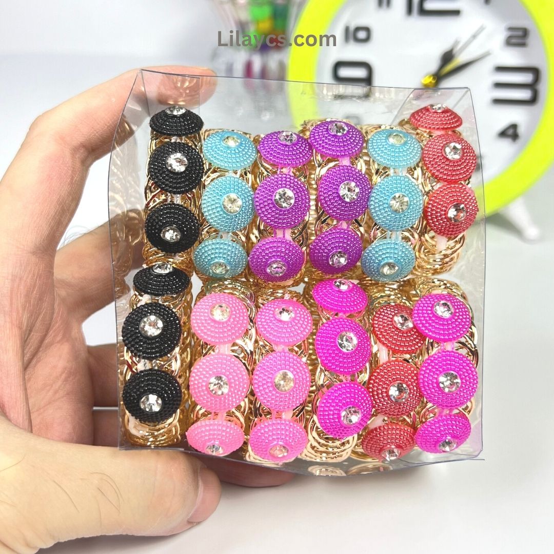 Box Price - 12 Piece Gold Cute Girls Kids Metal Gold Color Jewelry Sets in a Beautiful Bracelet Box