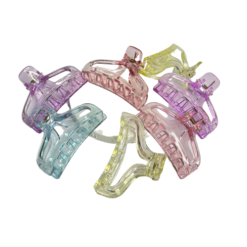 Clear Hair Claw Clips, Non Slip Hair Clips for Women Big Transparent Banana Hair Barrettes for Women Girls French Aesthetic Hair Accessories