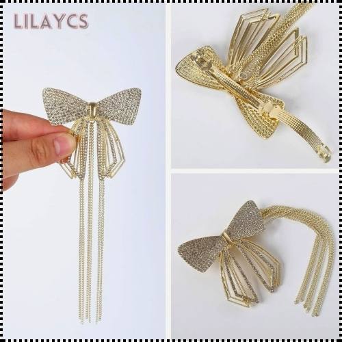 Korean Style Diamond Bow Tassel Hairclip - Super Fairy Trendy Hair Clasp