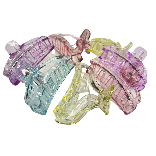 Clear Hair Claw Clips, Non Slip Hair Clips for Women Big Transparent Banana Hair Barrettes for Women Girls French Aesthetic Hair Accessories