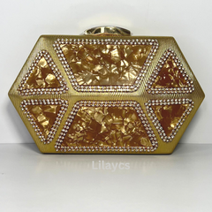 Hard Top Fancy Ladies Clutch Marble Design