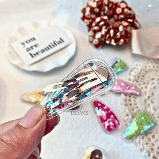 Elegant Crystal Elegance Hair Clips Set - Sparkle and Shine in Style