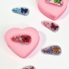 Elegant Crystal Elegance Hair Clips Set - Sparkle and Shine in Style
