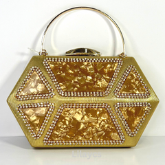 Hard Top Fancy Ladies Clutch Marble Design