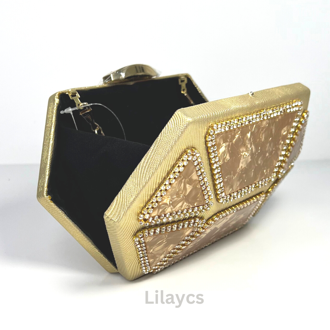 Hard Top Fancy Ladies Clutch Marble Design