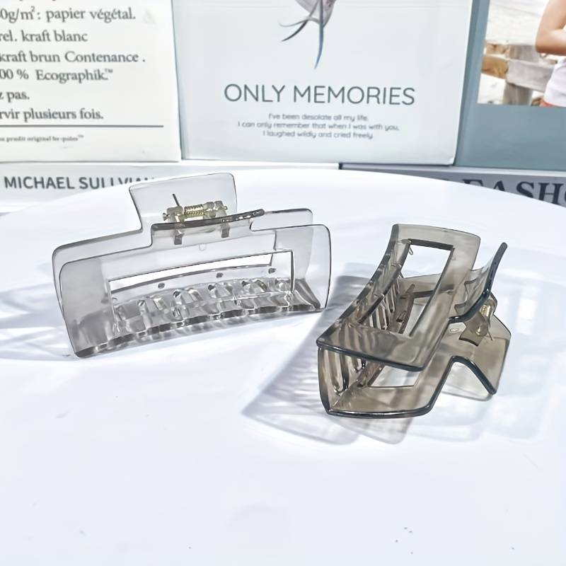 Transparent Elegance: Non-Slip Hair Claw Clips for Women – French Aesthetic Hair Accessories