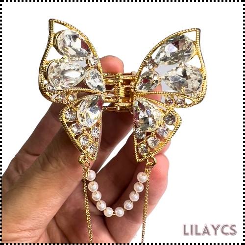 Butterfly Snap Hair Clips - Stylish Metallic Accessories for Girls and Women