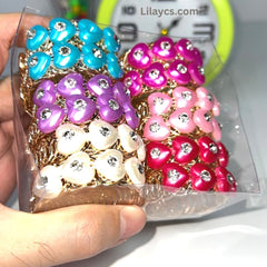 Box Price - 12 Piece Gold Cute Girls Kids Metal Gold Color Jewelry Sets in a Beautiful Bracelet Box
