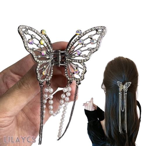 Luxury Butterfly Pearl Hair Claws - Premium Hair Accessories in Pakistan