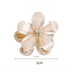 Premium Pack of 12 Crystal Flower Barrettes - Elegant Hair Accessories for Women and Girls