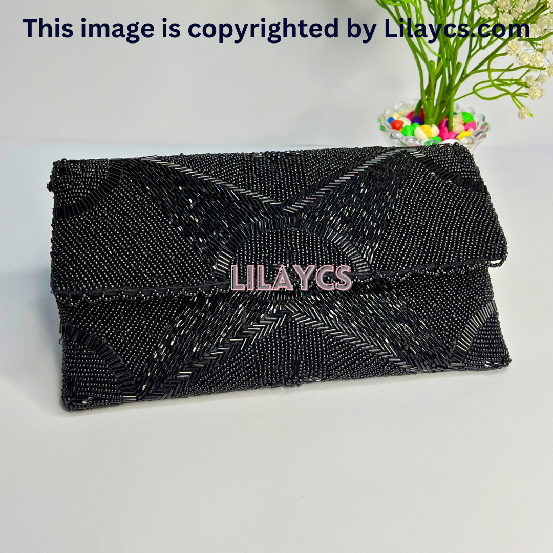 Sleek Elegance Premium Black Design Clutch