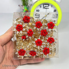 Box Price - 12 Piece Gold Cute Girls Kids Metal Gold Color Jewelry Sets in a Beautiful Bracelet Box