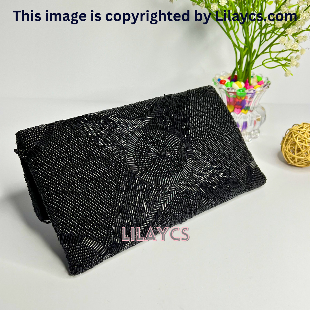 Sleek Elegance Premium Black Design Clutch