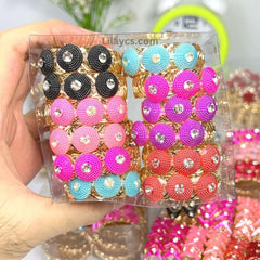Box Price - 12 Piece Gold Cute Girls Kids Metal Gold Color Jewelry Sets in a Beautiful Bracelet Box